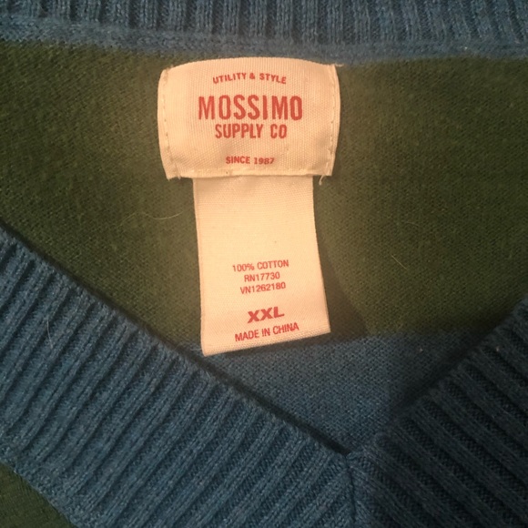 Massimo Blue with Green Stripes Sweater Size: XXL - Picture 4 of 4